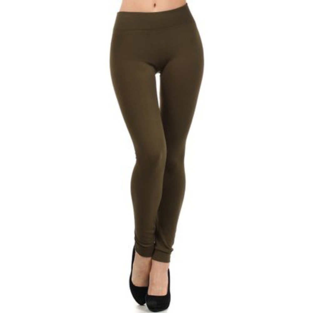 Olive High-Waist Leggings